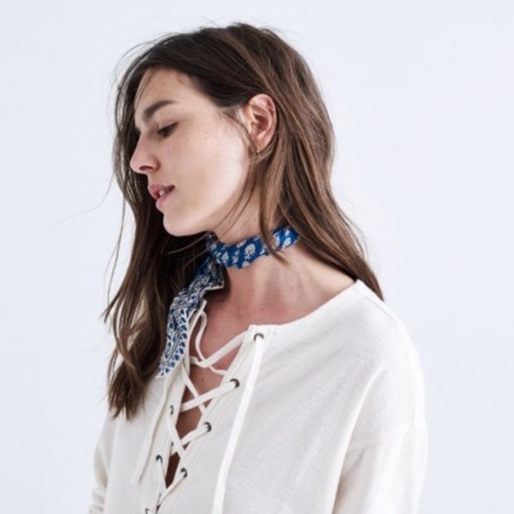 Madewell Libra Lace-Up Tee - Picture 9 of 10